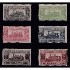 FRANCIA Yv. COLIS POSTAUX 09/147 SERIE COMPLETA DE ESTAMPILLAS NUEVAS CON GOMA FERROCARRILES RARA 150 EUROS